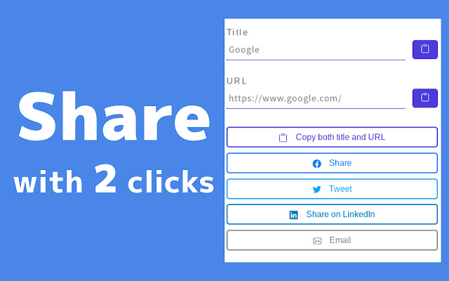 Easy Page Sharing from Chrome web store to be run with OffiDocs Chromium online Easy Page Sharing from Chrome web store to be run with OffiDocs Chromium online