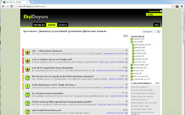 Ekşi Duyuru Mesajlar from Chrome web store to be run with OffiDocs Chromium online Ekşi Duyuru Mesajlar from Chrome web store to be run with OffiDocs Chromium online