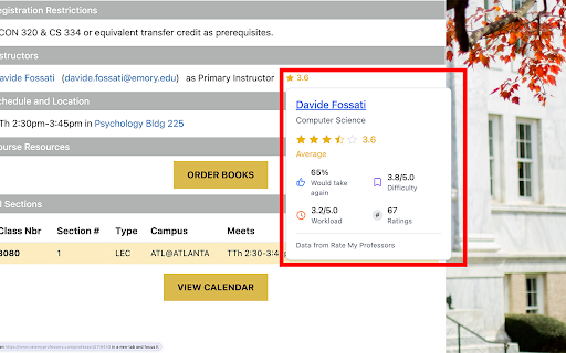 Emory Rate My Professor Ratings in Course Atlas from Chrome web store to be run with OffiDocs Chromium online Emory Rate My Professor Ratings in Course Atlas from Chrome web store to be run with OffiDocs Chromium online