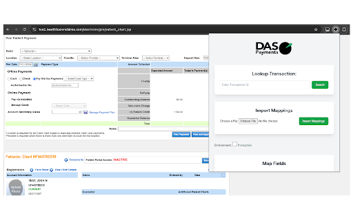 EMR to DasPayments Integration from Chrome web store to be run with OffiDocs Chromium online EMR to DasPayments Integration from Chrome web store to be run with OffiDocs Chromium online