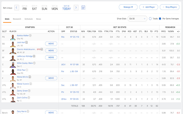 ESPN Fantasy Basketball Layout Improvement from Chrome web store to be run with OffiDocs Chromium online ESPN Fantasy Basketball Layout Improvement from Chrome web store to be run with OffiDocs Chromium online