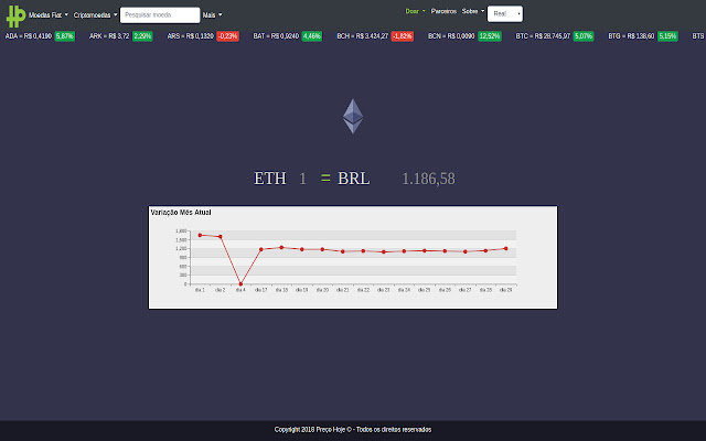 Ethereum Preço Hoje from Chrome web store to be run with OffiDocs Chromium online Ethereum Preço Hoje from Chrome web store to be run with OffiDocs Chromium online