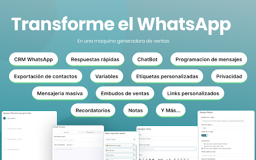 Etivi+ CRM para WhatsApp™ WEB. from Chrome web store to be run with OffiDocs Chromium online Etivi+ CRM para WhatsApp™ WEB. from Chrome web store to be run with OffiDocs Chromium online
