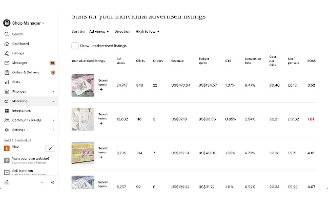 Etsy Tools Ad Stats Enhancer from Chrome web store to be run with OffiDocs Chromium online Etsy Tools Ad Stats Enhancer from Chrome web store to be run with OffiDocs Chromium online