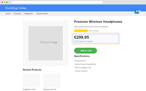 Euro to Work Hours from Chrome web store to be run with OffiDocs Chromium online Euro to Work Hours from Chrome web store to be run with OffiDocs Chromium online