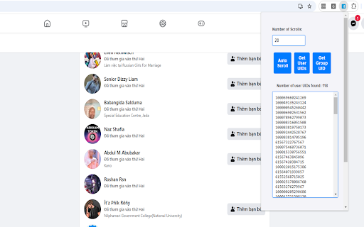 Export Facebook UID from Chrome web store to be run with OffiDocs Chromium online Export Facebook UID from Chrome web store to be run with OffiDocs Chromium online