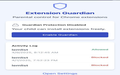 Extension Guardian from Chrome web store to be run with OffiDocs Chromium online Extension Guardian from Chrome web store to be run with OffiDocs Chromium online