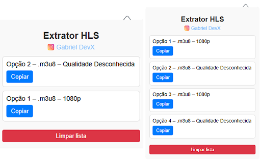 Extrator HLS from Chrome web store to be run with OffiDocs Chromium online Extrator HLS from Chrome web store to be run with OffiDocs Chromium online