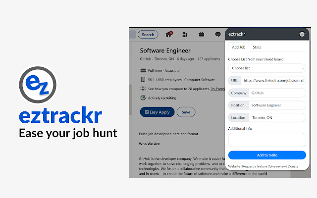 Eztrackr from Chrome web store to be run with OffiDocs Chromium online Eztrackr from Chrome web store to be run with OffiDocs Chromium online