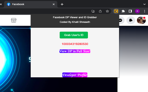 Facebook ID grabber Picture in full size from Chrome web store to be run with OffiDocs Chromium online Facebook ID grabber Picture in full size from Chrome web store to be run with OffiDocs Chromium online