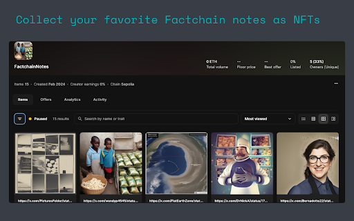 Factchain Community from Chrome web store to be run with OffiDocs Chromium online Factchain Community from Chrome web store to be run with OffiDocs Chromium online