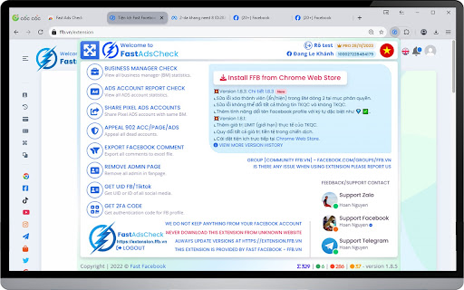 Fast Ads Check by ffb.vn from Chrome web store to be run with OffiDocs Chromium online Fast Ads Check by ffb.vn from Chrome web store to be run with OffiDocs Chromium online