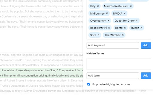 Feedly Article Highlighter from Chrome web store to be run with OffiDocs Chromium online Feedly Article Highlighter from Chrome web store to be run with OffiDocs Chromium online