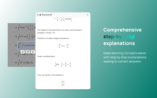 Feynman AI Homework and Study Tutor from Chrome web store to be run with OffiDocs Chromium online Feynman AI Homework and Study Tutor from Chrome web store to be run with OffiDocs Chromium online
