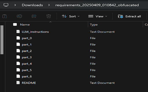 File Obfuscator Splitter from Chrome web store to be run with OffiDocs Chromium online File Obfuscator Splitter from Chrome web store to be run with OffiDocs Chromium online