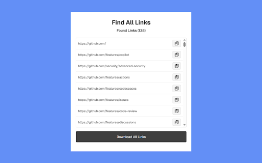 FindAllLinks from Chrome web store to be run with OffiDocs Chromium online FindAllLinks from Chrome web store to be run with OffiDocs Chromium online