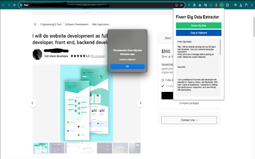 Fiverr Gig Data Extractor from Chrome web store to be run with OffiDocs Chromium online Fiverr Gig Data Extractor from Chrome web store to be run with OffiDocs Chromium online