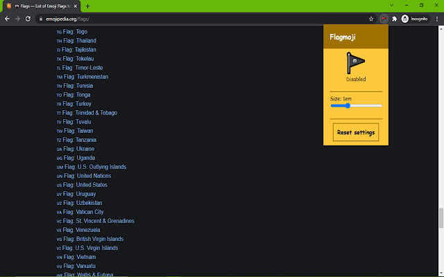 Flagmoji from Chrome web store to be run with OffiDocs Chromium online Flagmoji from Chrome web store to be run with OffiDocs Chromium online