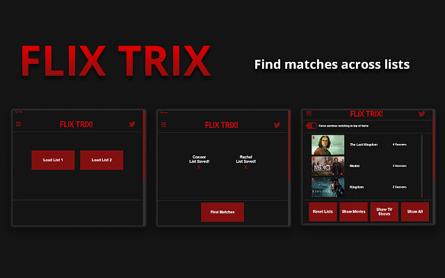 Flix Trix! from Chrome web store to be run with OffiDocs Chromium online Flix Trix! from Chrome web store to be run with OffiDocs Chromium online