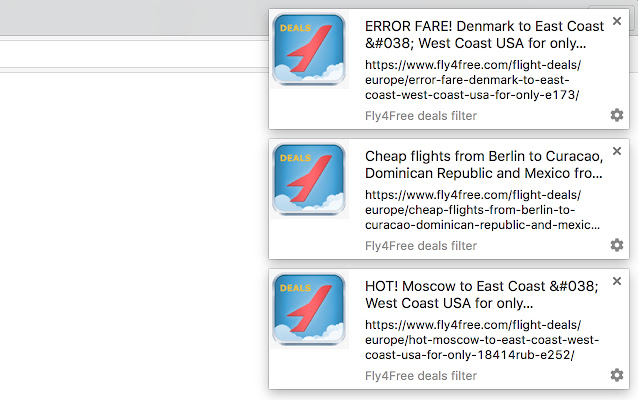 Fly4Free notification manager from Chrome web store to be run with OffiDocs Chromium online Fly4Free notification manager from Chrome web store to be run with OffiDocs Chromium online
