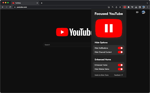 Focused YouTube from Chrome web store to be run with OffiDocs Chromium online Focused YouTube from Chrome web store to be run with OffiDocs Chromium online
