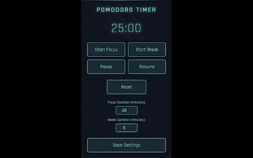 Focus Timer PRO from Chrome web store to be run with OffiDocs Chromium online Focus Timer PRO from Chrome web store to be run with OffiDocs Chromium online