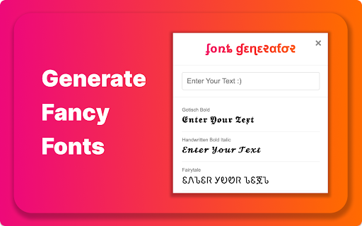 Font Generator from Chrome web store to be run with OffiDocs Chromium online Font Generator from Chrome web store to be run with OffiDocs Chromium online