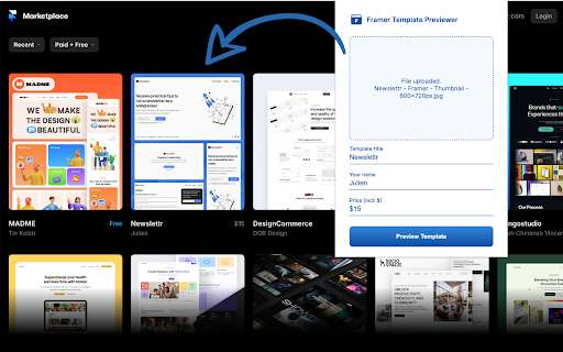 Framer Template Previewer from Chrome web store to be run with OffiDocs Chromium online Framer Template Previewer from Chrome web store to be run with OffiDocs Chromium online