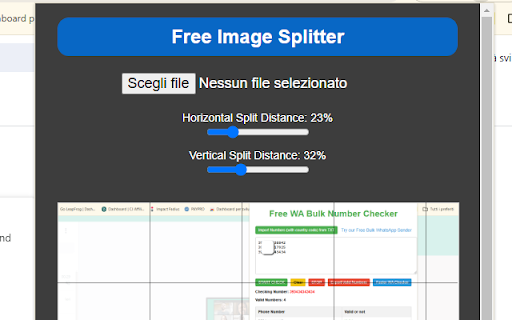 Free Image Splitter from Chrome web store to be run with OffiDocs Chromium online Free Image Splitter from Chrome web store to be run with OffiDocs Chromium online