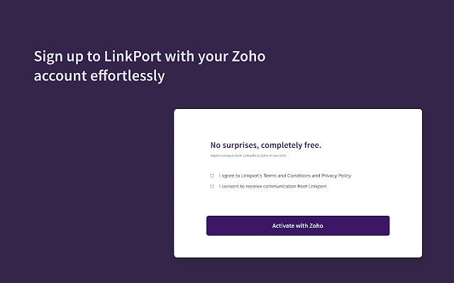 Free LinkedIn to Zoho importer from Chrome web store to be run with OffiDocs Chromium online Free LinkedIn to Zoho importer from Chrome web store to be run with OffiDocs Chromium online