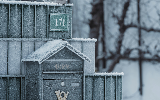 Frost Covered Mailbox in Winter Setting from Chrome web store to be run with OffiDocs Chromium online Frost Covered Mailbox in Winter Setting from Chrome web store to be run with OffiDocs Chromium online