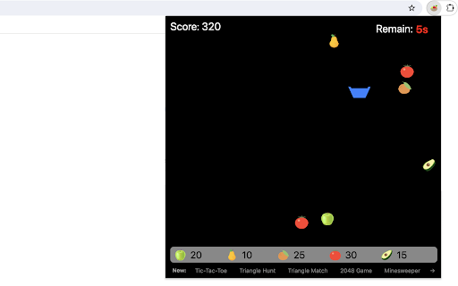 Fruit Collect Game from Chrome web store to be run with OffiDocs Chromium online Fruit Collect Game from Chrome web store to be run with OffiDocs Chromium online