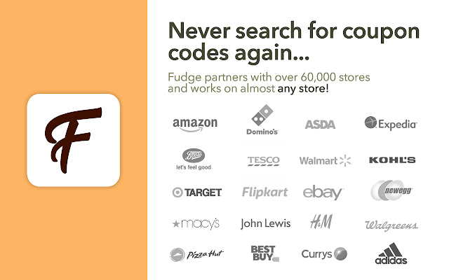 Fudge Coupons, Deals from Chrome web store to be run with OffiDocs Chromium online Fudge Coupons, Deals from Chrome web store to be run with OffiDocs Chromium online