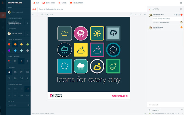 Futuramo Visual Tickets from Chrome web store to be run with OffiDocs Chromium online Futuramo Visual Tickets from Chrome web store to be run with OffiDocs Chromium online