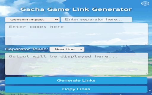 Gacha Game Redeemer Generator from Chrome web store to be run with OffiDocs Chromium online Gacha Game Redeemer Generator from Chrome web store to be run with OffiDocs Chromium online