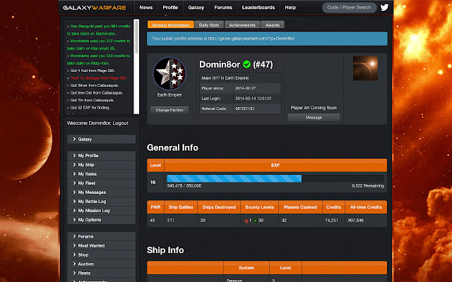 Galaxy Warfare from Chrome web store to be run with OffiDocs Chromium online Galaxy Warfare from Chrome web store to be run with OffiDocs Chromium online