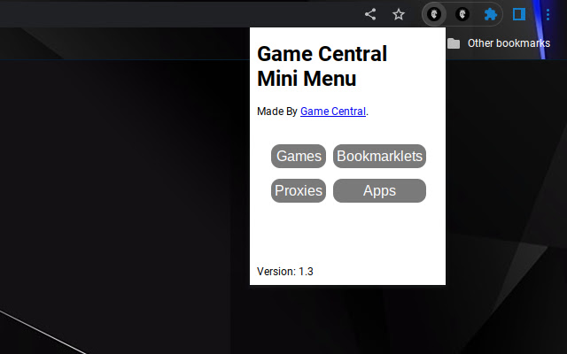 Game Central Mini Menu from Chrome web store to be run with OffiDocs Chromium online Game Central Mini Menu from Chrome web store to be run with OffiDocs Chromium online