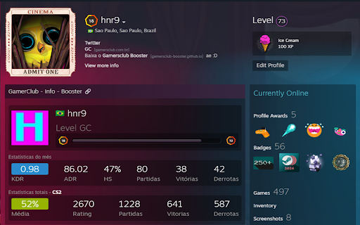 GamersClub Info Steam from Chrome web store to be run with OffiDocs Chromium online GamersClub Info Steam from Chrome web store to be run with OffiDocs Chromium online