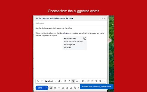 Gender sensitivity checker from Chrome web store to be run with OffiDocs Chromium online Gender sensitivity checker from Chrome web store to be run with OffiDocs Chromium online