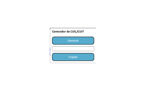 Generador de CUIL/CUIT from Chrome web store to be run with OffiDocs Chromium online Generador de CUIL/CUIT from Chrome web store to be run with OffiDocs Chromium online