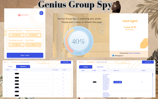 Genius Group Spy from Chrome web store to be run with OffiDocs Chromium online Genius Group Spy from Chrome web store to be run with OffiDocs Chromium online