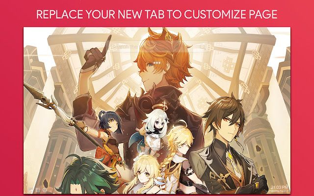 Genshin Wallpaper HD Custom New Tab from Chrome web store to be run with OffiDocs Chromium online Genshin Wallpaper HD Custom New Tab from Chrome web store to be run with OffiDocs Chromium online