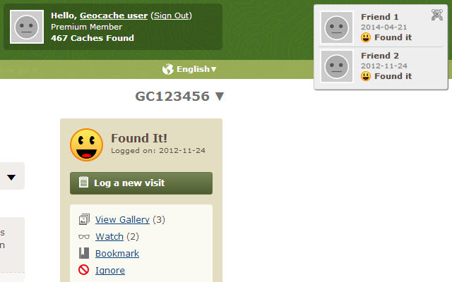 Geocaching.com Friends! from Chrome web store to be run with OffiDocs Chromium online Geocaching.com Friends! from Chrome web store to be run with OffiDocs Chromium online