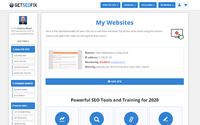 GetSEOfix: SEO Tools and SEO Training from Chrome web store to be run with OffiDocs Chromium online GetSEOfix: SEO Tools and SEO Training from Chrome web store to be run with OffiDocs Chromium online