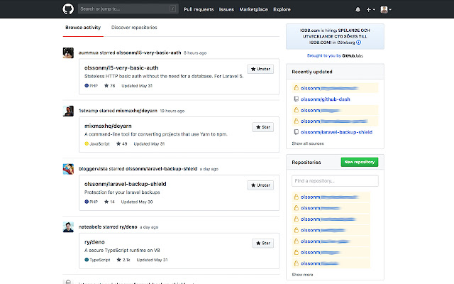 Github Dash from Chrome web store to be run with OffiDocs Chromium online Github Dash from Chrome web store to be run with OffiDocs Chromium online
