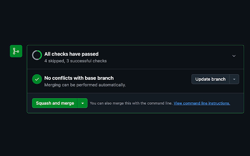 GitHub PR Merge Button Customizer from Chrome web store to be run with OffiDocs Chromium online GitHub PR Merge Button Customizer from Chrome web store to be run with OffiDocs Chromium online