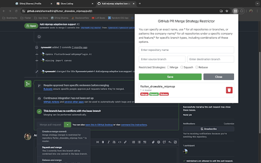 GitHub PR Merge Strategy Restrictor from Chrome web store to be run with OffiDocs Chromium online GitHub PR Merge Strategy Restrictor from Chrome web store to be run with OffiDocs Chromium online
