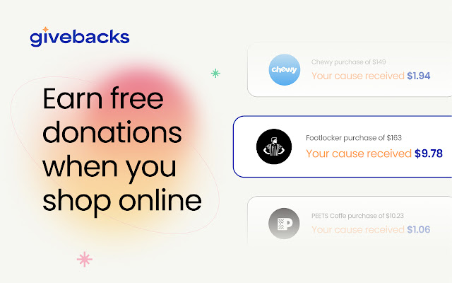 Givebacks: Earn Free Donations from Chrome web store to be run with OffiDocs Chromium online Givebacks: Earn Free Donations from Chrome web store to be run with OffiDocs Chromium online
