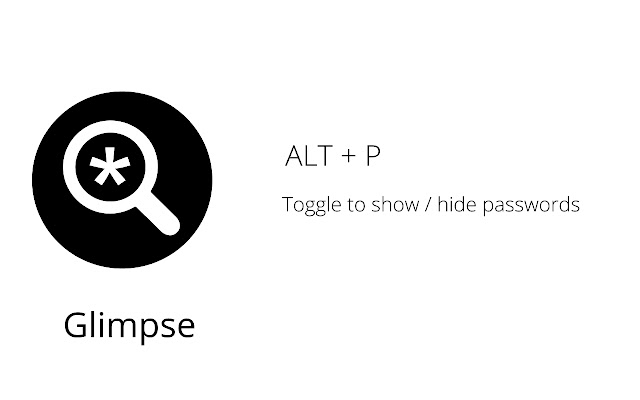 Glimpse: Toggle Password with Shortcut Keys from Chrome web store to be run with OffiDocs Chromium online Glimpse: Toggle Password with Shortcut Keys from Chrome web store to be run with OffiDocs Chromium online