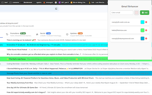 Gmail Enhancer from Chrome web store to be run with OffiDocs Chromium online Gmail Enhancer from Chrome web store to be run with OffiDocs Chromium online